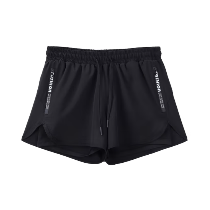 推荐商品：步锐特 速干防走光平角运动短裤 BR23015 黑