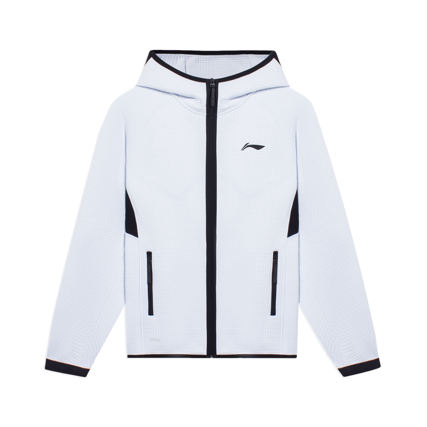 Li Ning/李宁 篮球系列连帽常规型防风保暖长袖套头衫开衫拉链卫衣 男女同款 AWDSC13 白