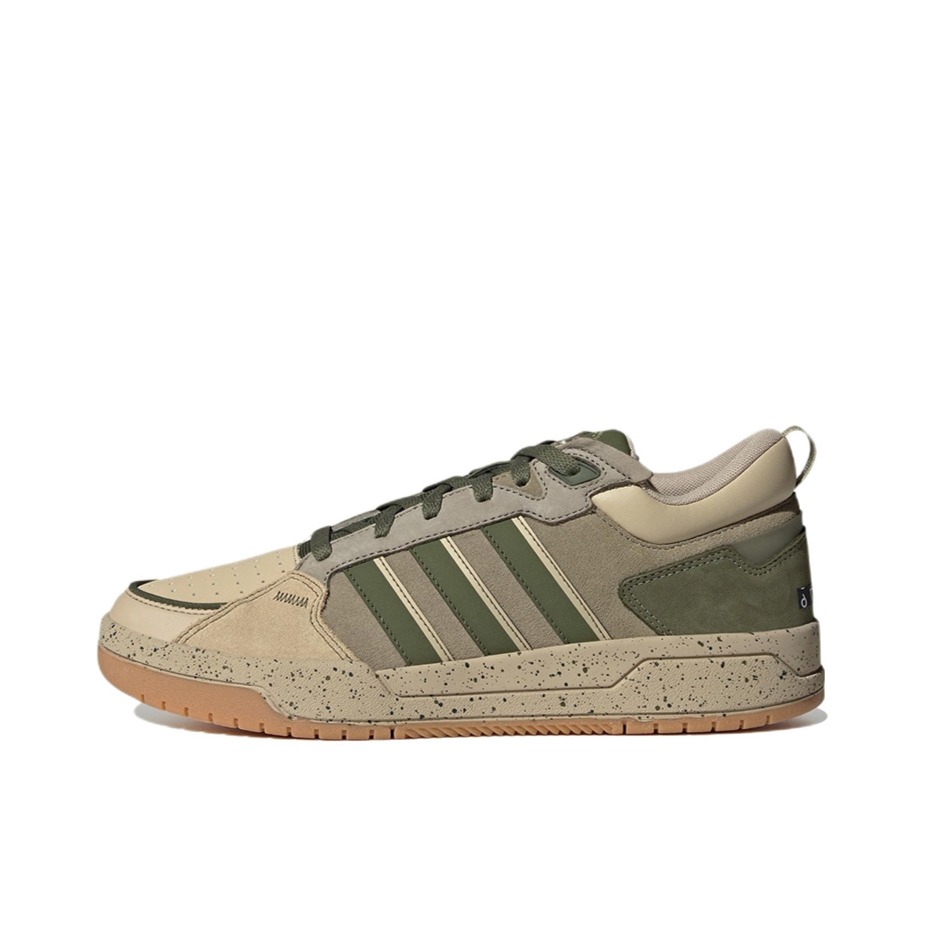 推荐商品：adidas Neo 100DB 板鞋 休闲舒适轻便复古透气耐磨防滑 灰褐色/米黄/绿色