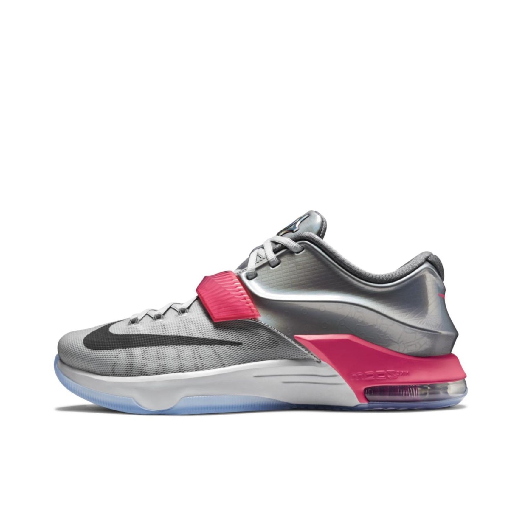 推荐商品：Nike KD 7 防滑耐磨 舒适透气 减震轻便 圆头 实战 低帮 篮球鞋 All-Star 灰色/粉色