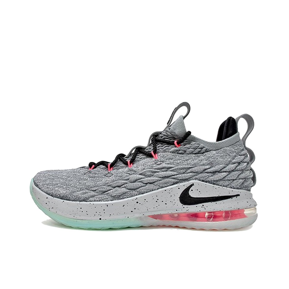 推荐商品：Nike Zoom LeBron 15 防滑耐磨 舒适透气 圆头 织物 实战 运动 篮球鞋 Low South Beach 灰绿