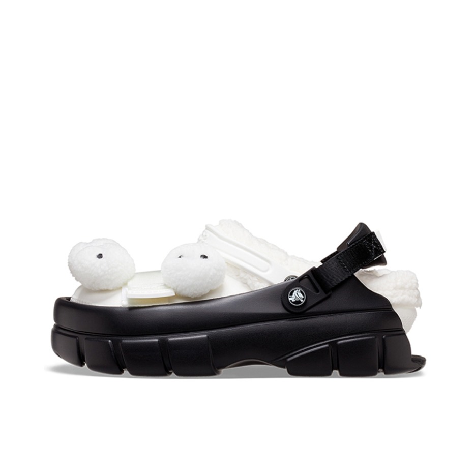 推荐商品：Crocs/卡骆驰 Classic Clog Sankuanz联名 机车风 穿孔 圆头 沙滩 舒适轻便 洞洞鞋 凉鞋 SANKUANZ联名/黑色/白色