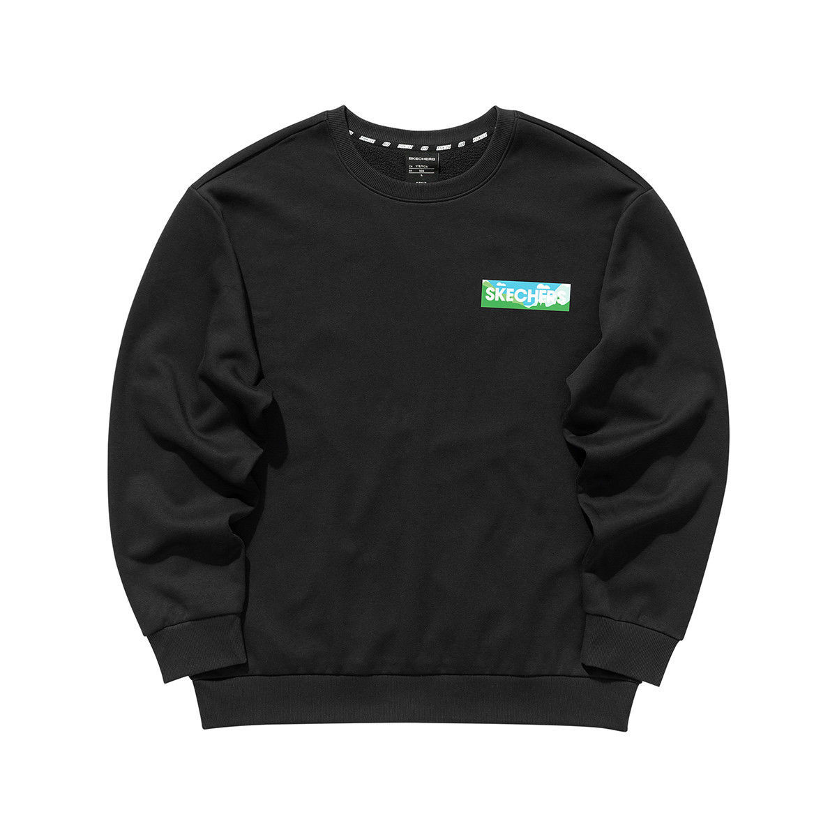 Skechers 运动休闲风情侣加绒圆领套头衫卫衣 男女同款 L420U279