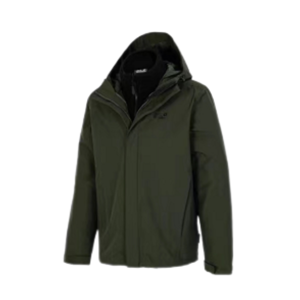 Jack wolfskin 户外远足防风防水保暖三合一羽绒内胆抓绒连帽冲锋衣 5012774