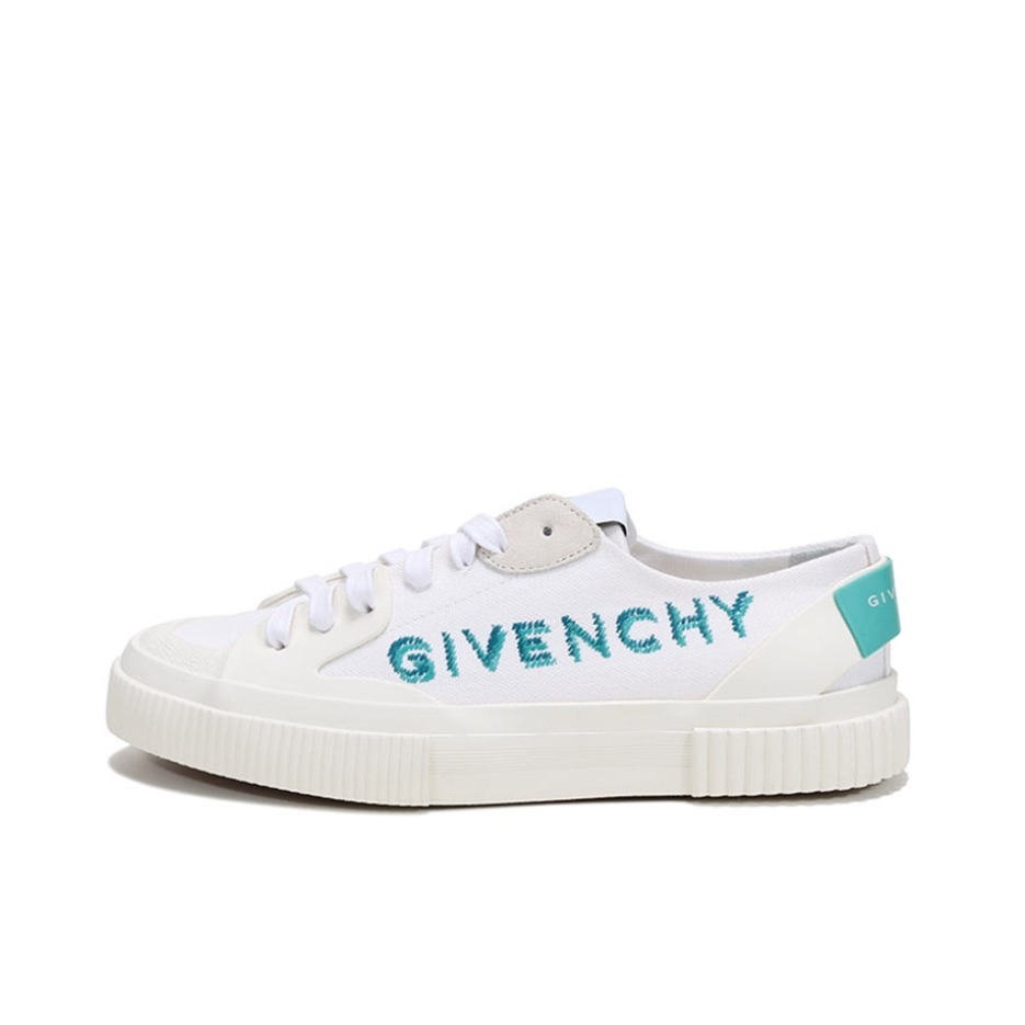 推荐商品：Givenchy Tennis Light 织物 时尚 圆头系带 防滑耐磨 运动休闲鞋 女款/白色/荧光绿色