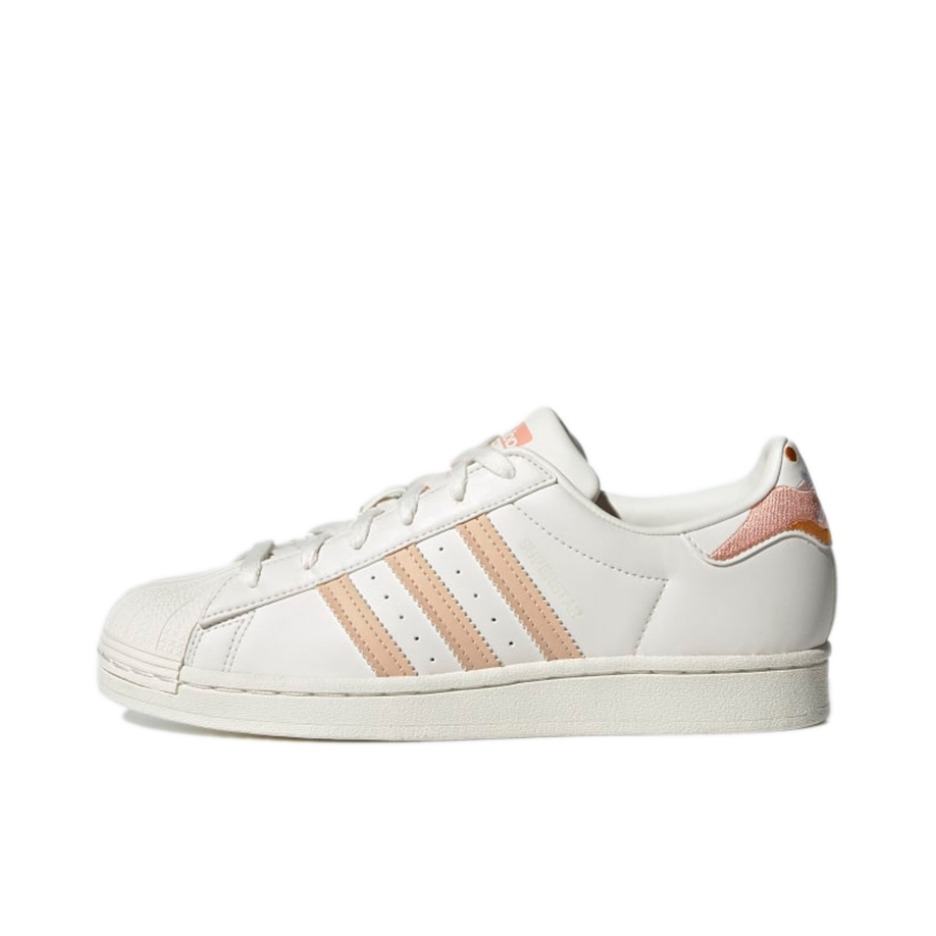 推荐商品：【宋雨琦同款】 adidas Originals Superstar 板鞋 轻便贝壳头薄底舒适百搭耐磨复古 米色/橙色