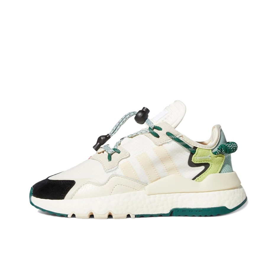 推荐商品：adidas Originals Nite Jogger BOOST 透气 防滑 支撑 中底 复古 运动休闲鞋 Ivy Park联名/灰白/淡褐/深绿