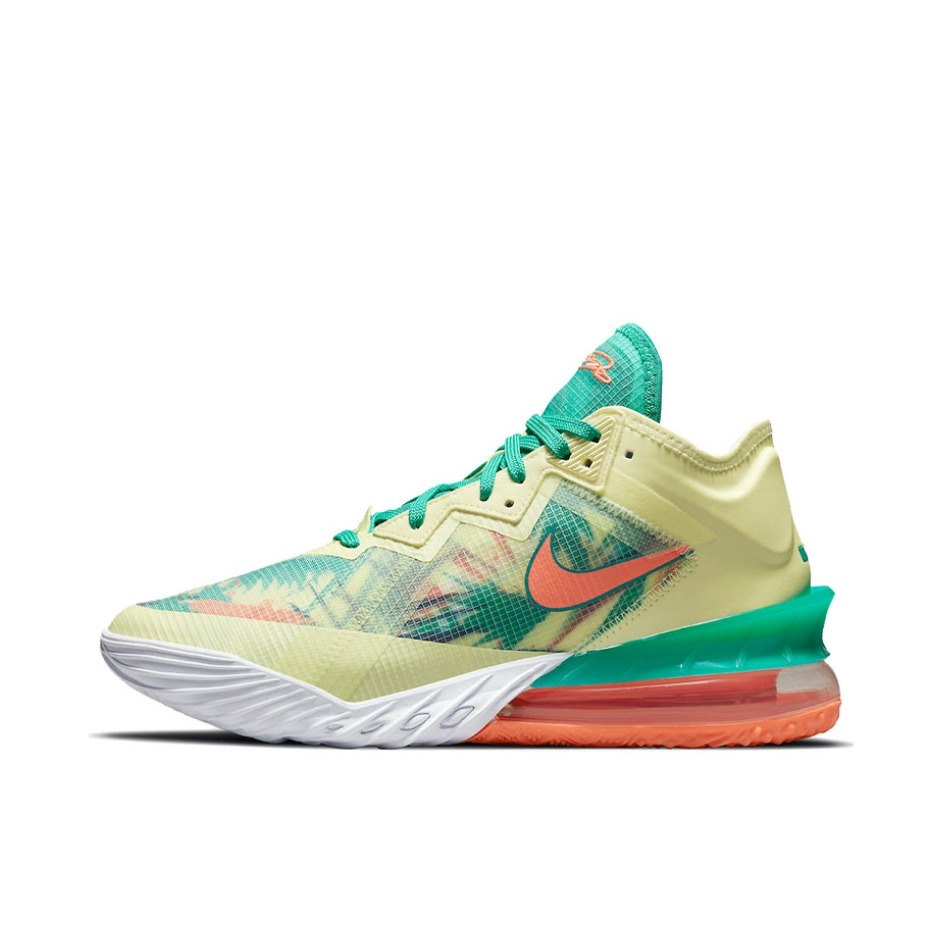推荐商品：Nike Zoom LeBron 18 詹姆斯 篮球鞋 透气防滑耐磨实战支撑织物合成革 LeBronold Palmer 低帮/蓝色/荧光绿