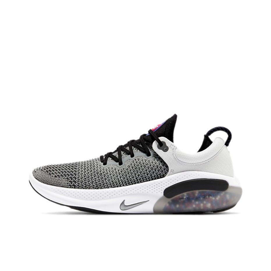 推荐商品：Nike Joyride Run 跑鞋 飞线颗粒缓震回弹舒适透气休闲运动耐磨织物支撑防滑 灰白黑