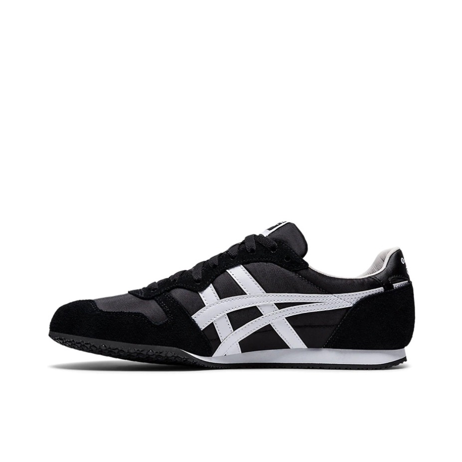 推荐商品：Onitsuka Tiger 鬼冢虎 Serrano 运动休闲鞋 舒适轻便防滑耐磨网布透气百搭复古减震包裹性低帮 Black White 黑色/白色