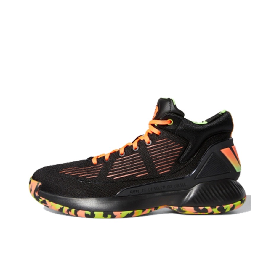 推荐商品：adidas D Rose 10 罗斯10 篮球鞋 减震回弹防滑耐磨实战 黑色/橙色/绿色 