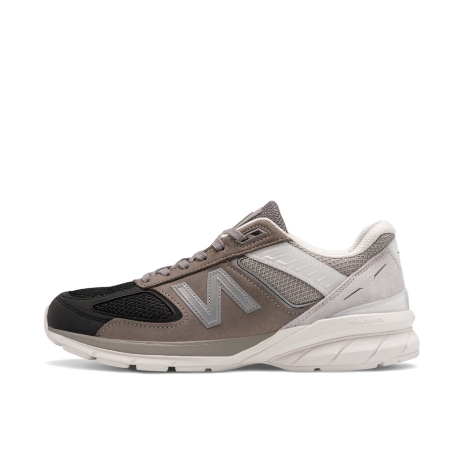 推荐商品：New Balance 990 V5 跑鞋 减震支撑轻便防滑网布透气织物回弹反毛皮复古合成革 V5/灰黑白