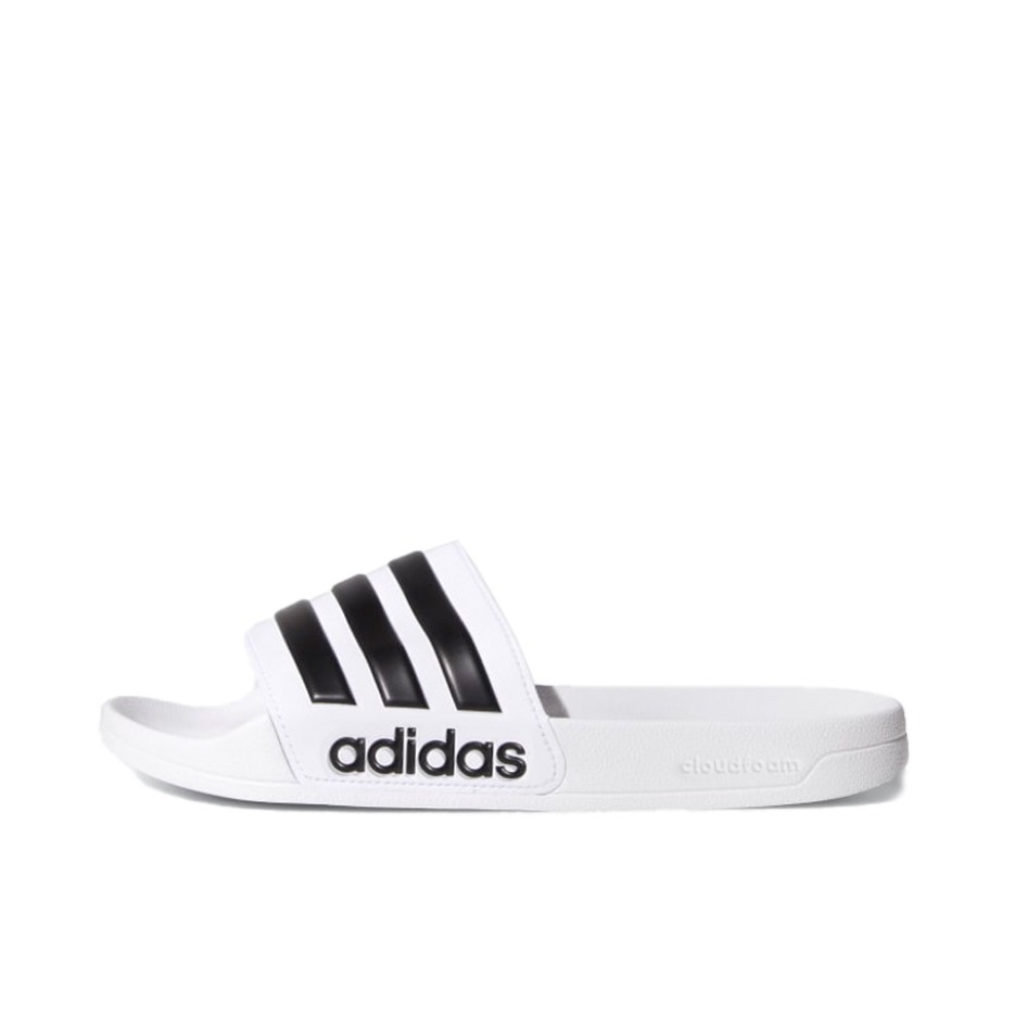 推荐商品：adidas Adilette Comfort 防滑耐磨 轻便透气 简约 防水 舒适百搭一字 休闲 拖鞋 Core Black/Cloud White 白色/黑条纹