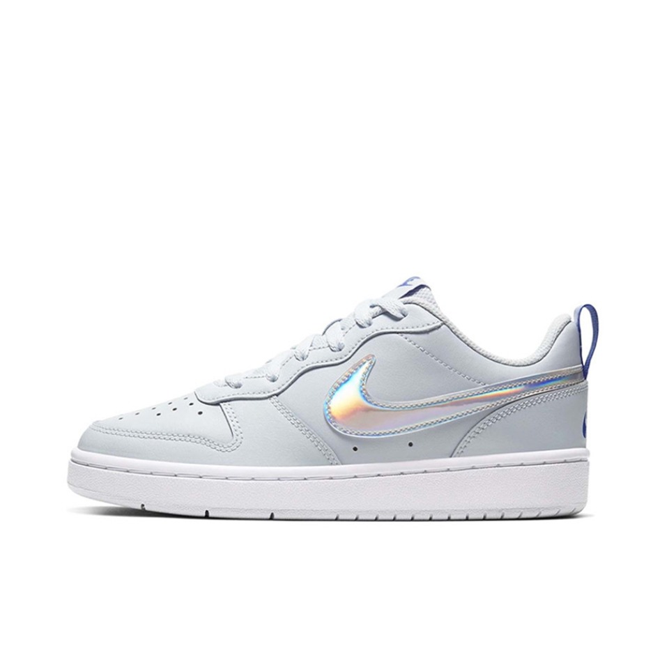 推荐商品：Nike Court Borough 2 板鞋 复古时尚支撑舒适百搭轻便防滑 Blue/Silver 雾霾蓝