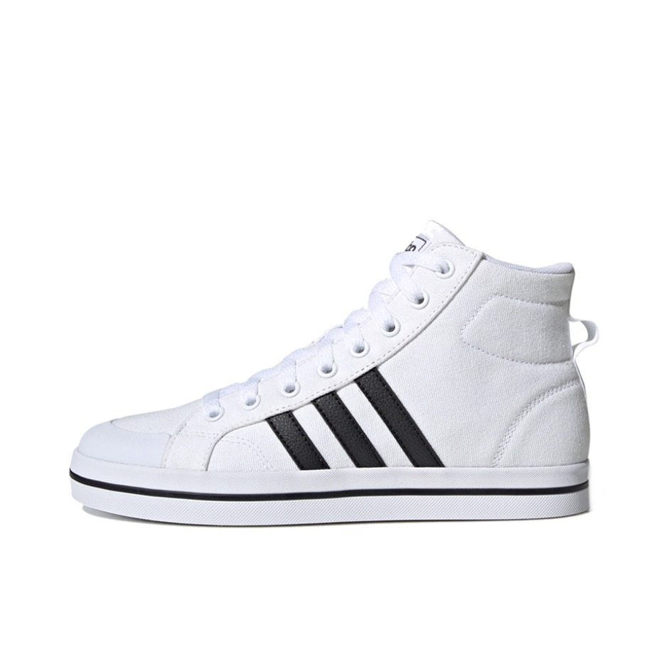 推荐商品：adidas neo Bravad 板鞋 耐磨复古休闲运动舒适透气防滑轻便 高帮/白黑