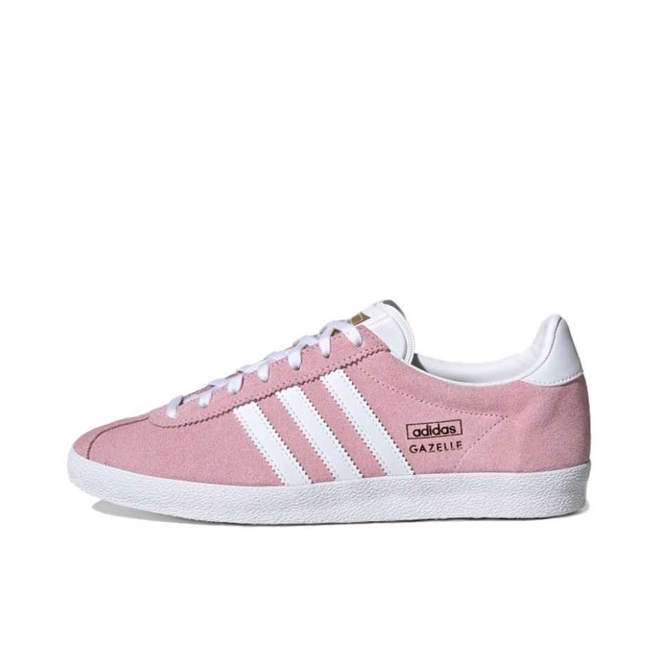 推荐商品：adidas Originals Gazelle T头鞋 德训鞋 板鞋 轻便复古薄底舒适百搭减震耐磨贴合圆头 粉红/白色/金色金