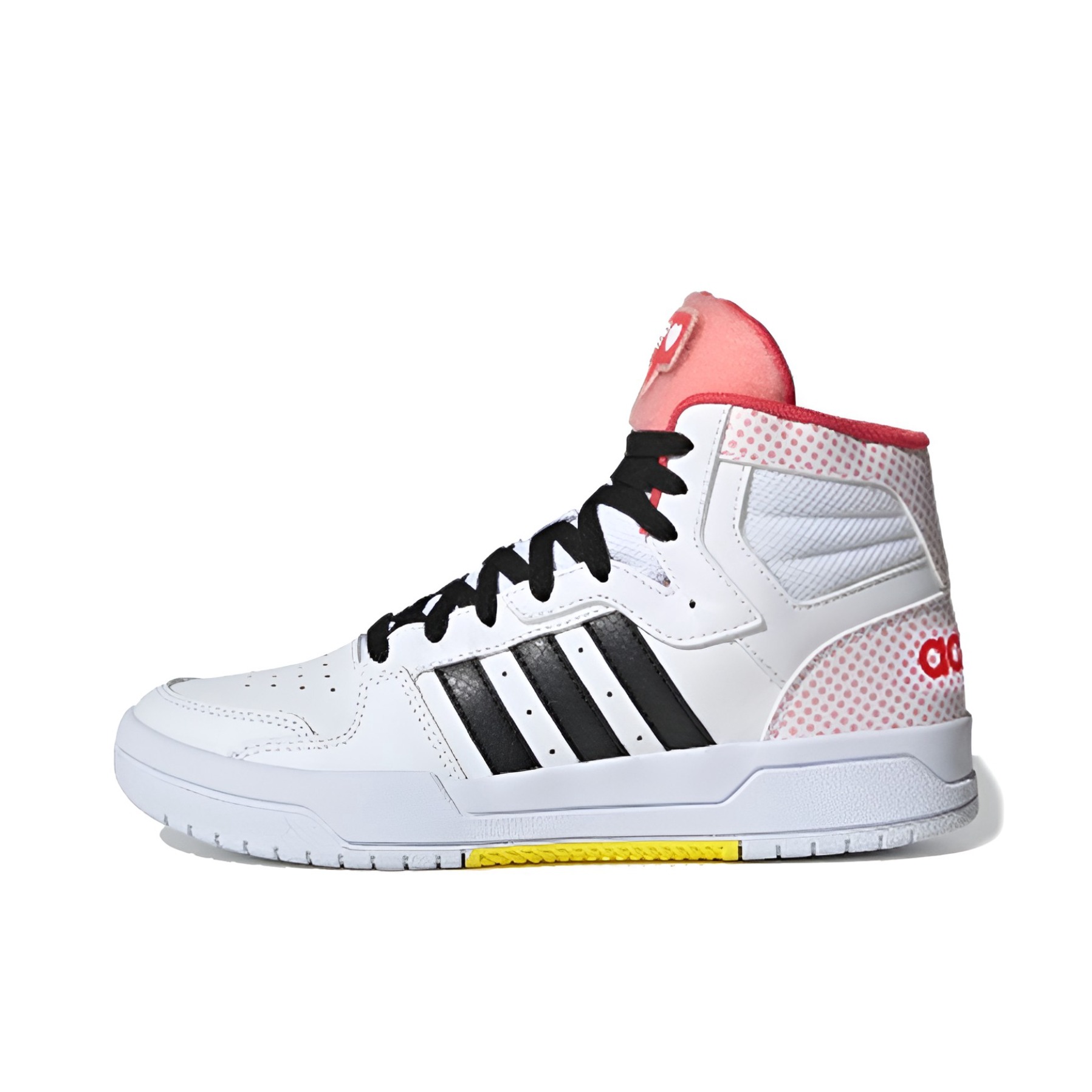 推荐商品：adidas neo Entrap 板鞋 防滑耐磨舒适透气复古防水美式校园风少年感圆头平跟 White/Pink/Black 白粉黑
