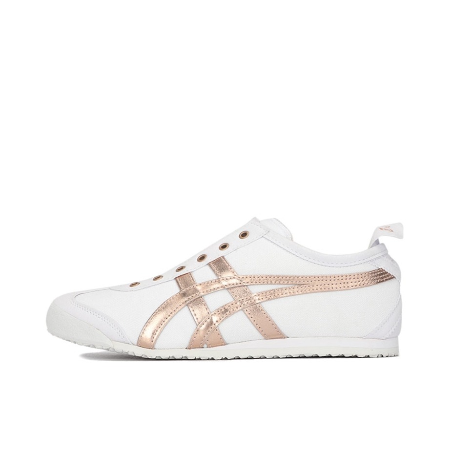 推荐商品：Onitsuka Tiger/鬼塚虎 Mexico 66 Slip-on 懒人鞋 德训鞋 运动休闲鞋 复古轻便透气一脚蹬舒适百搭 白色/粉色
