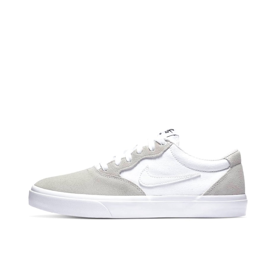 推荐商品：Nike SB Chron 复古休闲 包裹性 舒适百搭 轻便透气 时尚 防滑耐磨 板鞋 灰色/白色