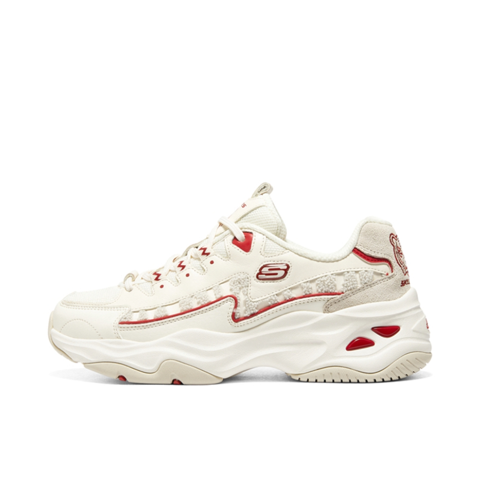 推荐商品：【赵露思同款】 Skechers/斯凯奇 D'Lites 4.0 老爹鞋 熊猫鞋 跑鞋 减震耐磨网面透气复古时尚增高厚底绑带运动休闲 虎年限定/赤金虎