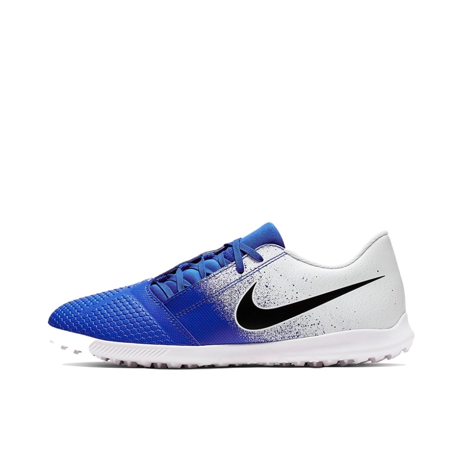 推荐商品：Nike Phantom Venom Club TF 入门 碎钉 硬草地人造草地 减震防滑耐磨 足球鞋 白色/黑色/赛车蓝