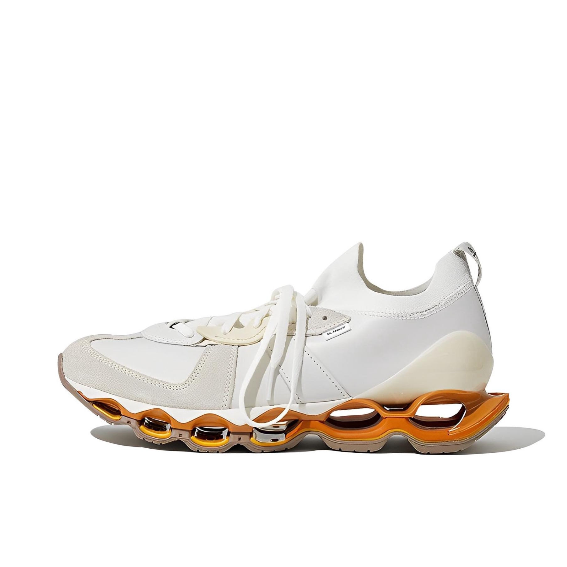 推荐商品：Mizuno/美津浓 Wave Prophecy β 减震回弹 防滑耐磨 全掌 织物 跑鞋 Blankof联名/米色/灰色