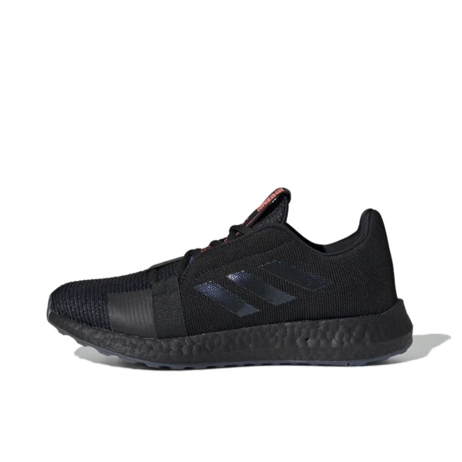 推荐商品：adidas SenseBoost Go 跑鞋 防滑耐磨透气织物减震轻运动圆头 黑紫
