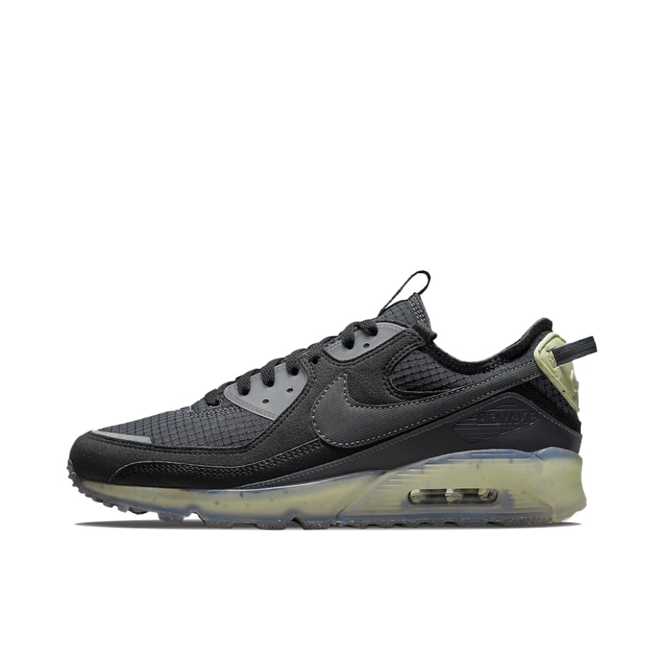 推荐商品：Nike Air Max 90 Terrascape 气垫 透气包裹 缓震耐磨 复古 织物 短跑 跑鞋 黑色/冰绿黄