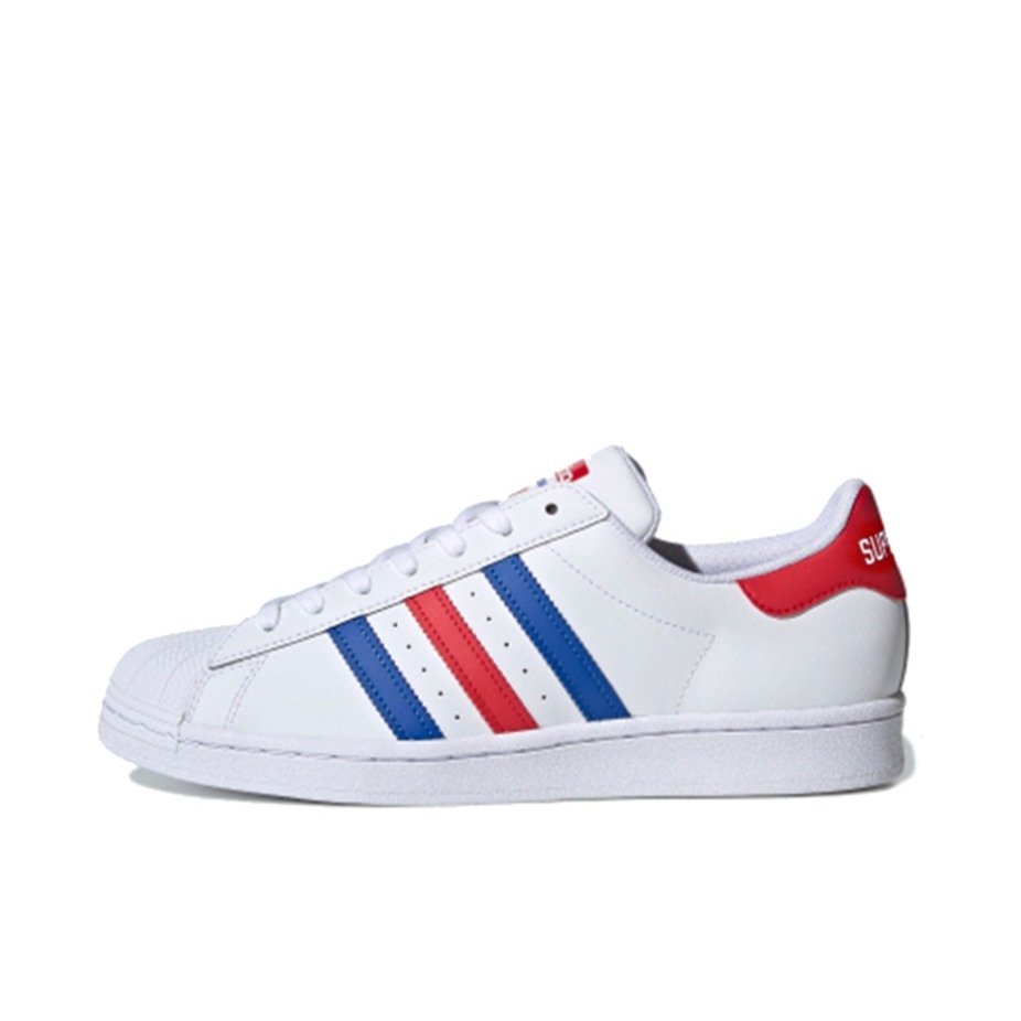 推荐商品：【宋雨琦同款】 adidas Originals Superstar 板鞋 轻便贝壳头薄底舒适百搭耐磨复古 Americana 白色/皇家蓝/正红