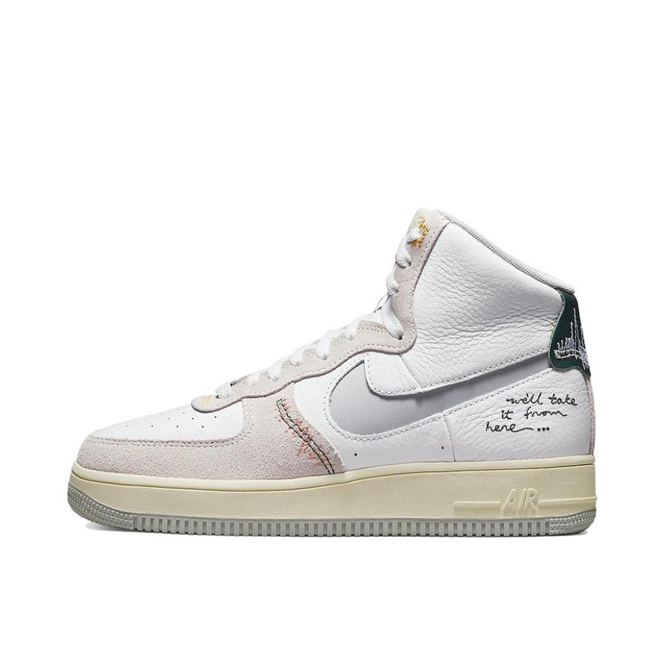 推荐商品：Nike Air Force 1 空军一号 板鞋 轻便舒适百搭耐磨防滑复古 高帮/白色/灰色淡粉