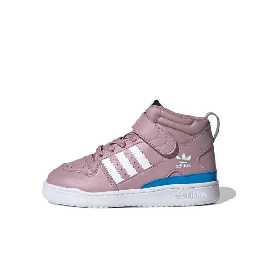 推荐商品：adidas Originals Forum 360 防滑耐磨 舒适百搭 复古 休闲 魔术贴 运动鞋儿童 小童/紫色/白色/蓝色