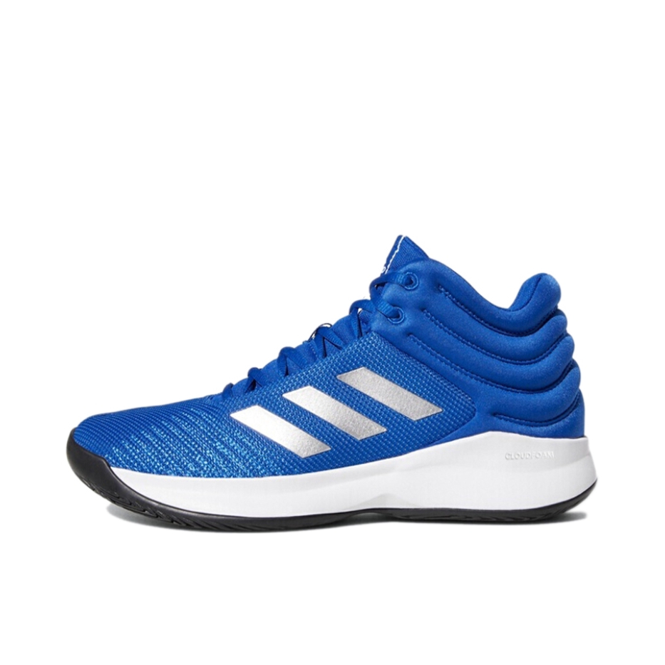 推荐商品：adidas Pro Spark 2018 篮球鞋 防滑耐磨缓震实战 蓝色/银色/白色