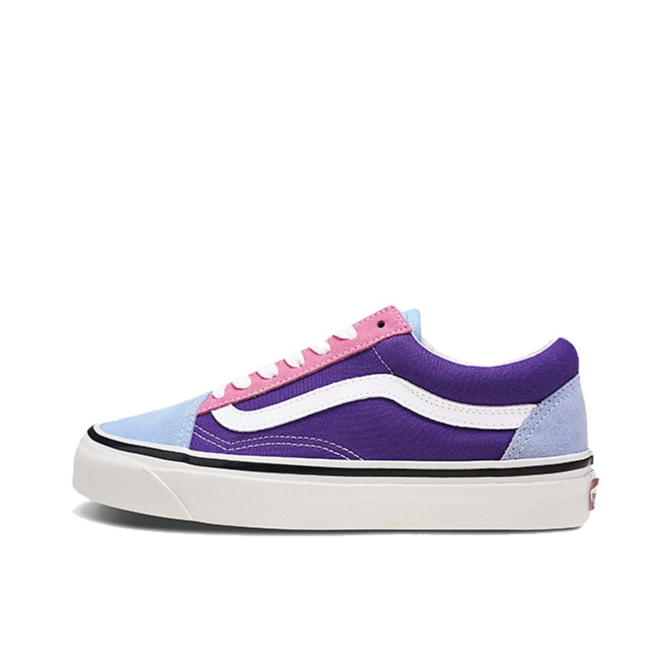 推荐商品：Vans/范斯 Old Skool 滑板鞋 板鞋 轻便防滑复古舒适经典 安纳海姆/紫蓝粉