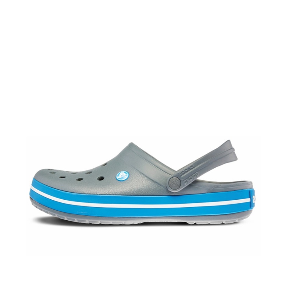推荐商品：Crocs/卡骆驰 Crocband Clog 卡骆班 防滑耐磨 圆头 轻便透气 包头沙滩 一脚蹬 户外 洞洞鞋 穿孔 凉鞋 灰蓝
