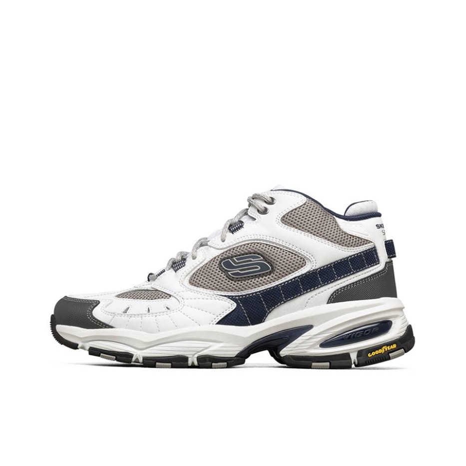 推荐商品：Skechers/斯凯奇  Vigor 3  老爹鞋 户外鞋  轻便减震透气耐磨厚底增高绑带拼接运动复古  白色/灰色/黑色