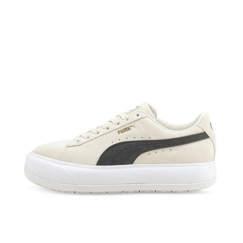推荐商品：Puma/彪马 Suede Mayu Up 运动休闲鞋 防滑耐磨轻便透气复古厚底圆头 米色/黑色