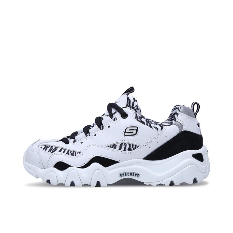 推荐商品：Skechers/斯凯奇  D'Lites 2.0  老爹鞋  减震透气防滑耐磨回弹复古运动舒适经典简约  White/Black 白黑/斑马