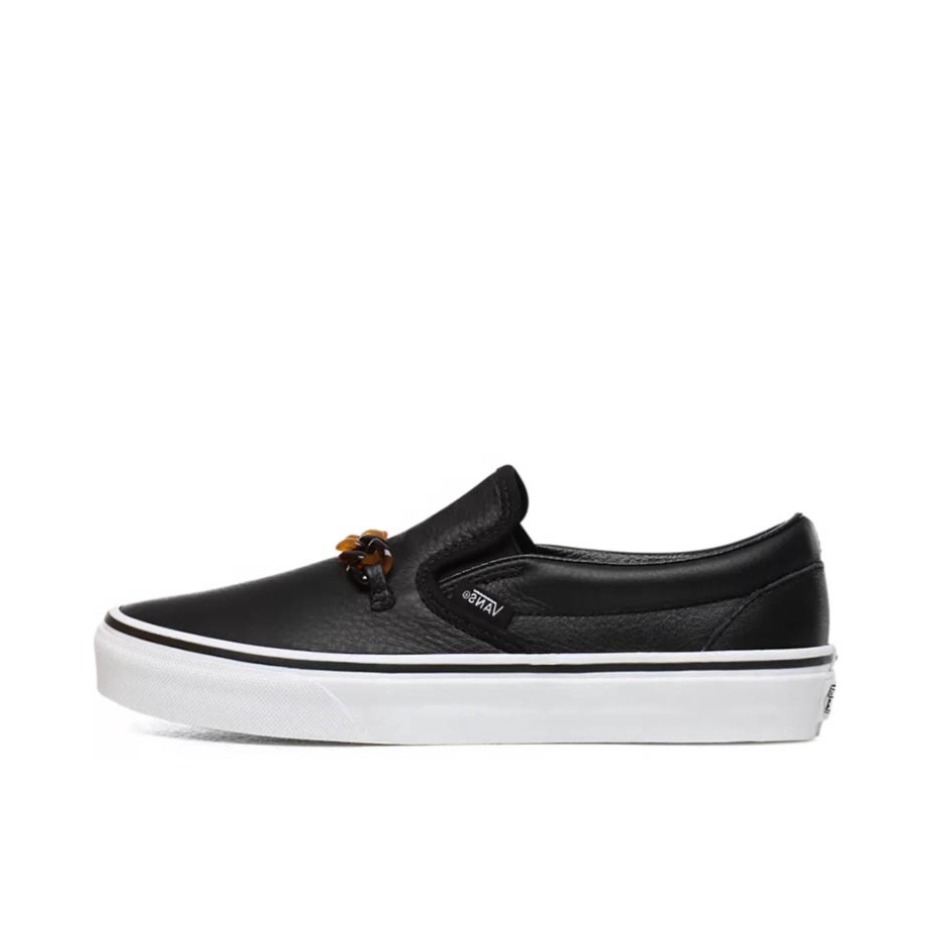 推荐商品：Vans/范斯 Classic Slip-on 防滑 简约 棋盘格 一脚蹬 百搭 休闲 帆布鞋 皮质/黑色