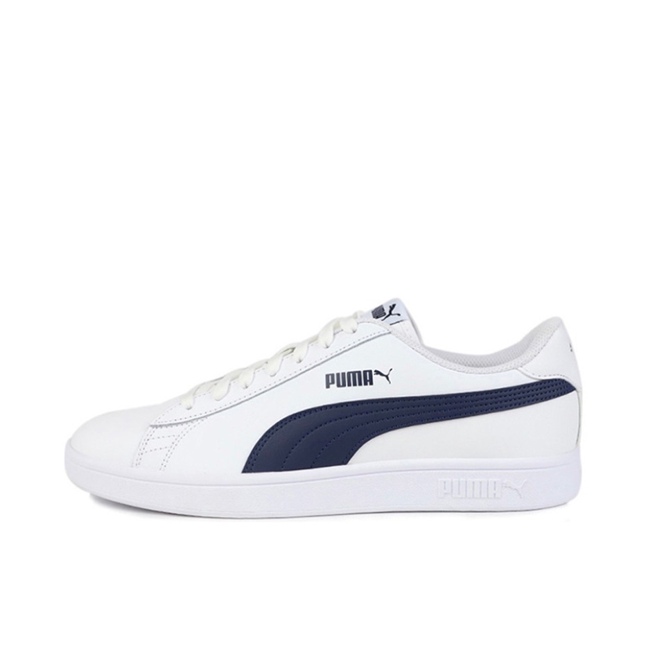 推荐商品：Puma/彪马 Smash 板鞋 防滑耐磨轻便透气休闲复古运动情侣 White/Navy 白色/藏蓝