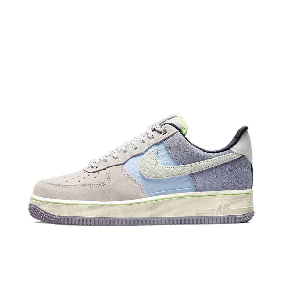 推荐商品：Nike Air Force 1 空军一号 板鞋 轻便舒适百搭耐磨防滑复古 拼接/灰色/蓝色