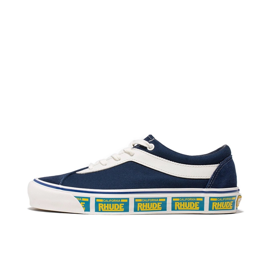 推荐商品：Vans/范斯 Bold Ni 板鞋 复古拼接经典舒适休闲防滑耐磨 MidnightBlue Rhude联名/深蓝