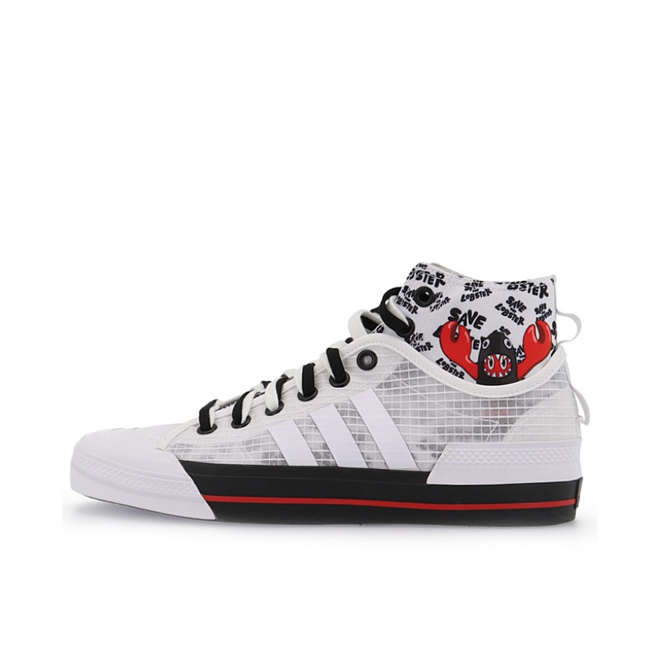 推荐商品：adidas Originals Nizza 经典复古 包裹性 轻便透气 防滑 增高 厚度 舒适 耐磨 帆布鞋 白色/黑色/红色