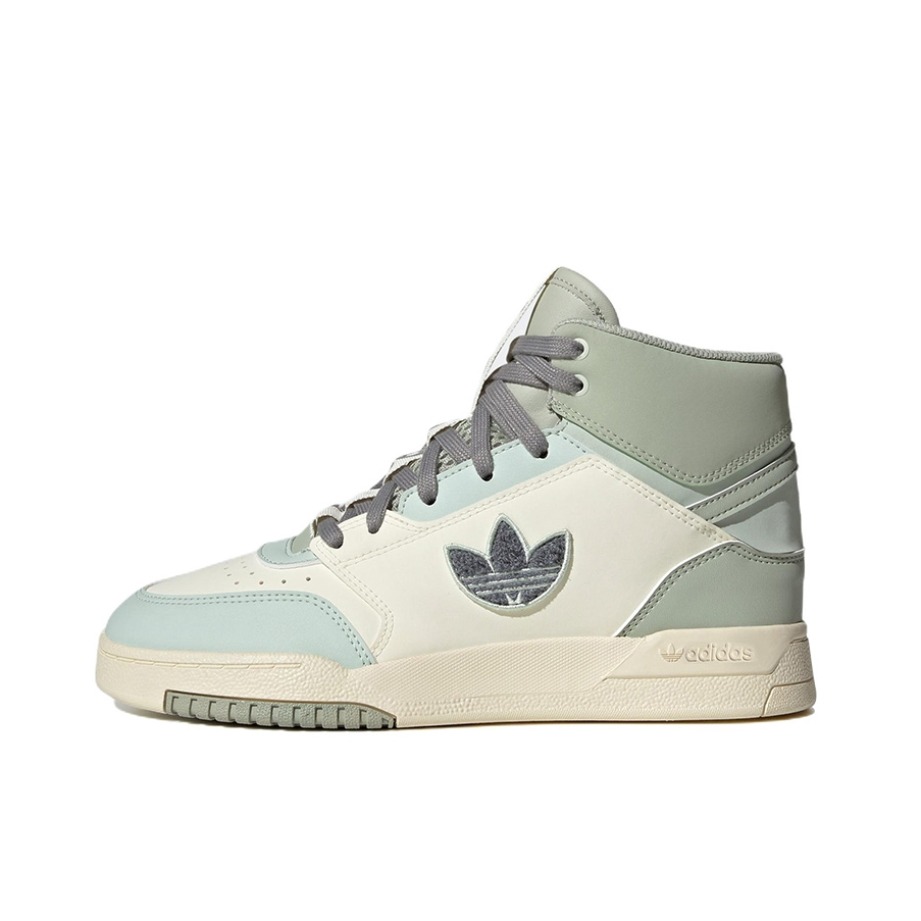 推荐商品：adidas Originals Drop Step 板鞋 复古耐磨透气舒适百搭 白色/浅绿色/深绿色