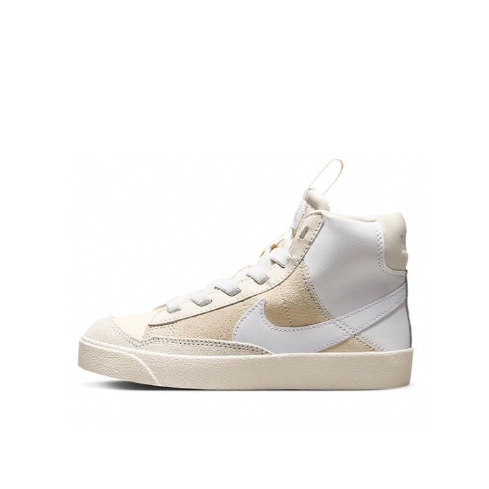 推荐商品：Nike Blazer 透气耐磨 舒适轻便 休闲减震 儿童 板鞋  小童/山峰白/白色/幻影灰白/淡奶白