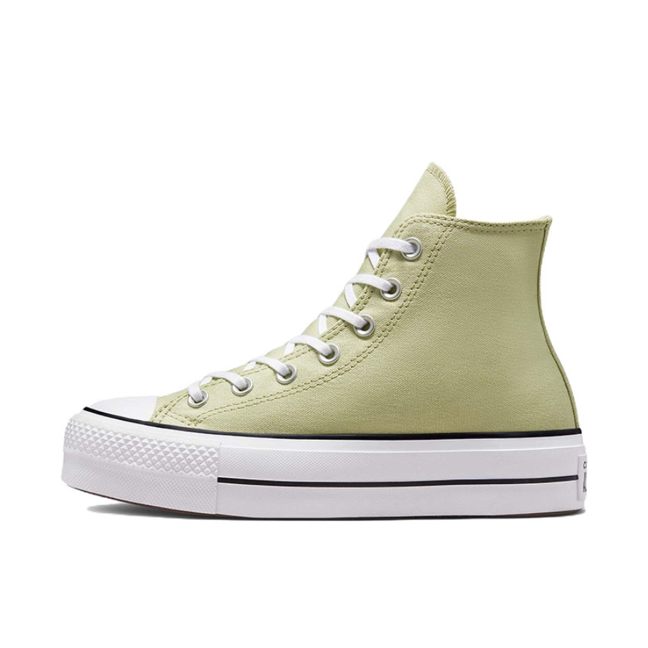 推荐商品：Converse/匡威 Chuck Taylor All Star Lift 帆布鞋 简约复古经典防滑耐磨舒适厚底圆头甜酷贴合松糕底流光风 浅绿色/白色