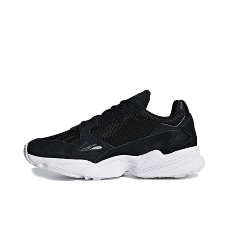 推荐商品：adidas Originals Falcon 轻便耐磨 舒适透气 复古 运动 休闲鞋 老爹鞋 Black/White 黑白