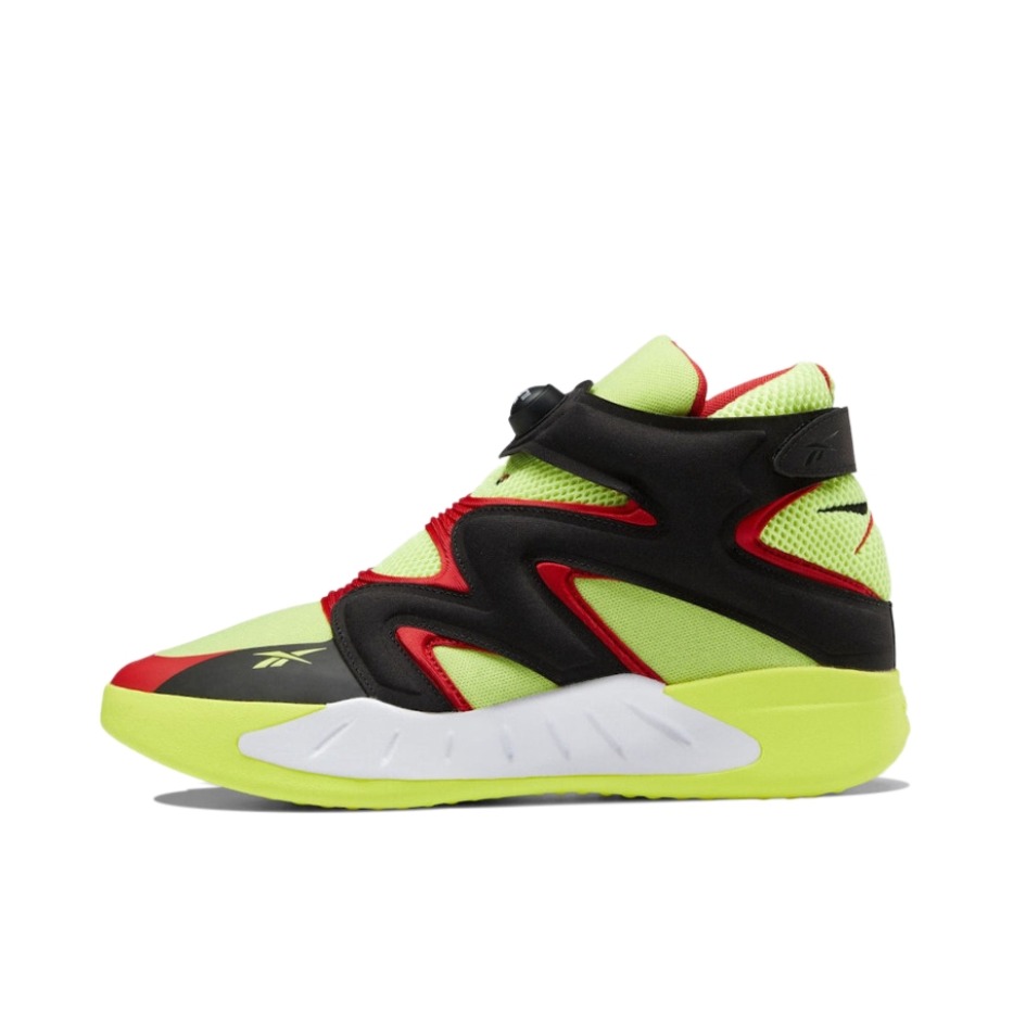 推荐商品：Reebok/锐步 Instapump Fury Zone 减震回弹 织物 一脚蹬 防滑耐磨 复古 篮球鞋 黄色/黑色/红色