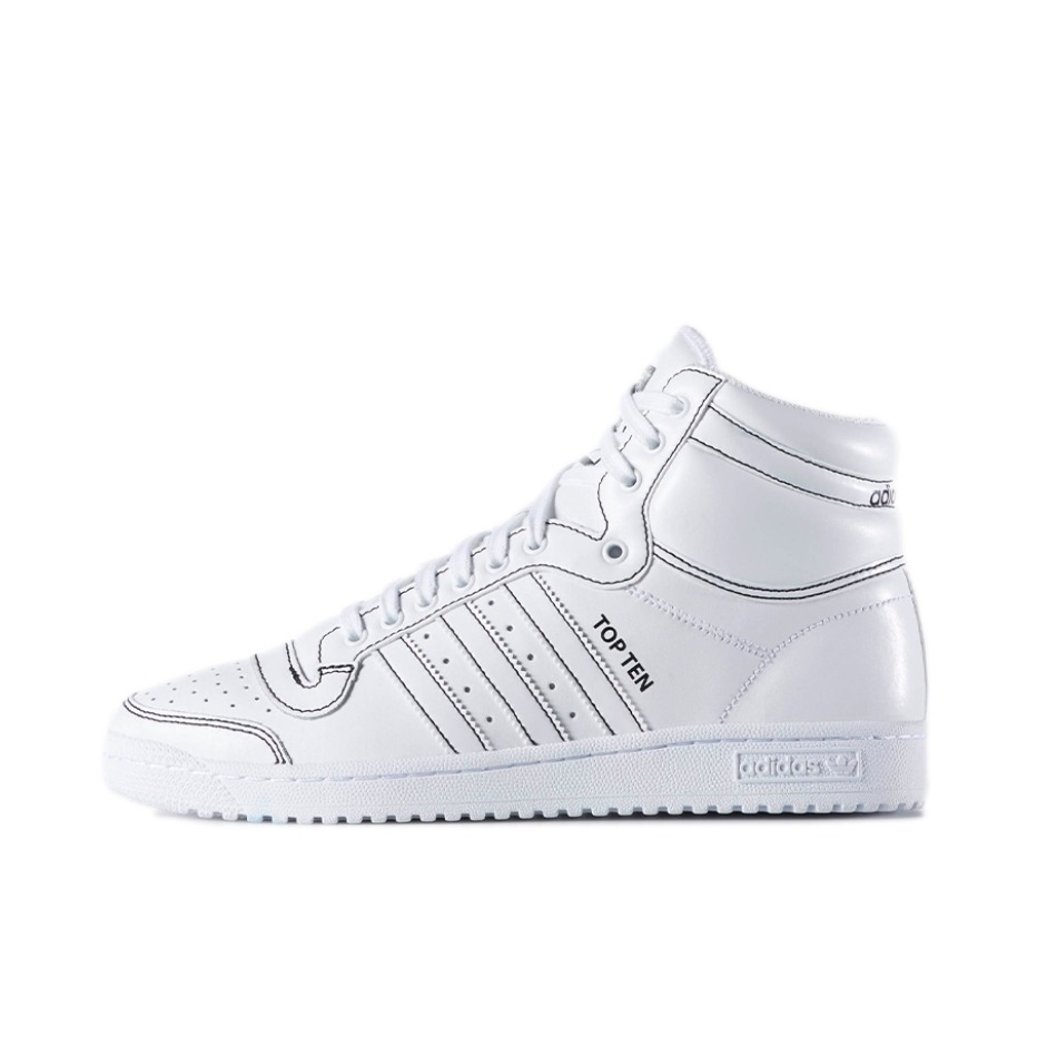 推荐商品：adidas Originals Top Ten 板鞋 防滑耐磨减震回弹轻便透气经典复古舒适潮流 White/Black 亮白