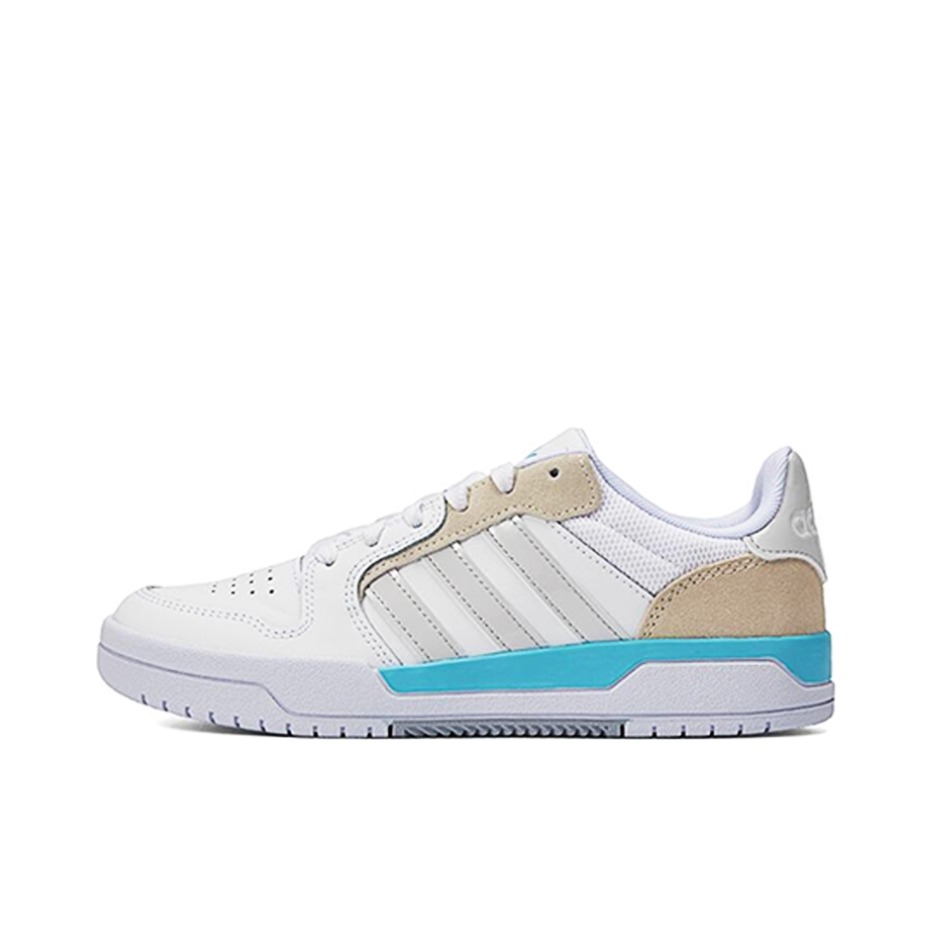 推荐商品：adidas neo Entrap 板鞋 防滑耐磨舒适透气复古防水美式校园风少年感圆头平跟 白色/灰色/蓝色