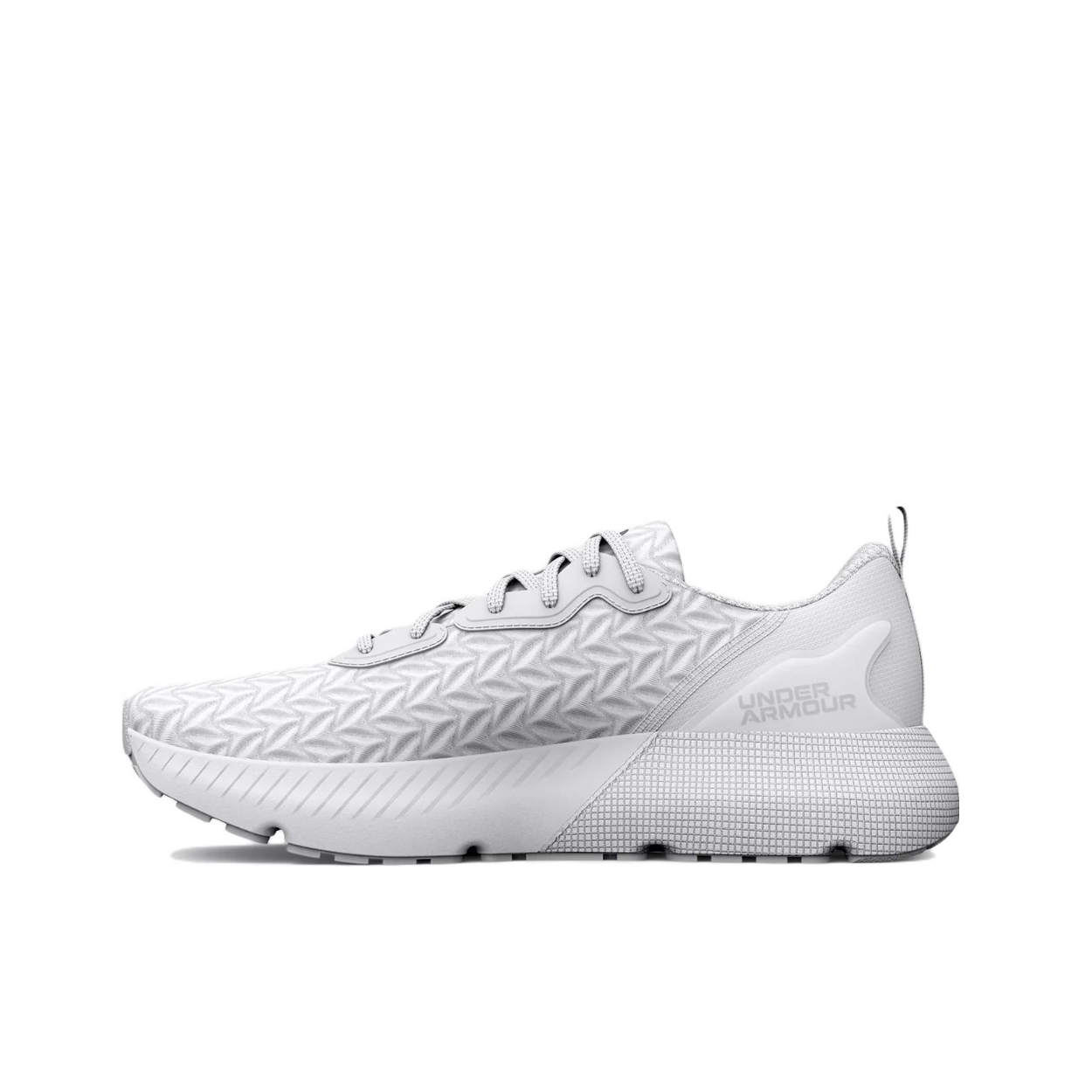 推荐商品：Under Armour/安德玛 HOVR Mega 3 减震回弹 防滑耐磨 轻便透气 轻质 训练 运动 健身 跑鞋 白色